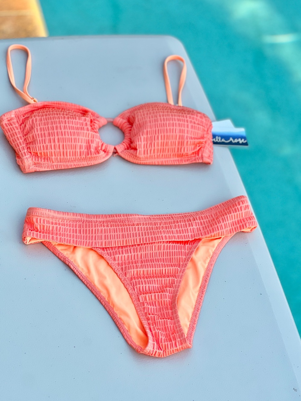 Isabella Rose ring bandeau bikini color Flamingo 🦩 size M